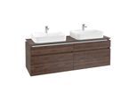 Villeroy & Boch Legato Waschtischunterschrank B768L0VH 160x55x50cm, mit LED-Beleuchtung, Arizona Oak