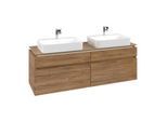 Villeroy und Boch Legato Waschtischunterschrank B76800RH 160x55x50cm, für 2 Waschtische, Kansas Oak