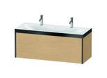 Duravit XViu Waschtisch-Unterschrank XV4613OB230P 120x48cm, 1 Auszug, schwarz matt, Rahmen P, Eiche natur