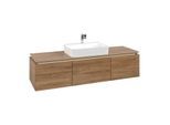 Villeroy und Boch Legato Waschtischunterschrank B76100RH 160x38x50cm, Waschtisch mittig, Kansas Oak