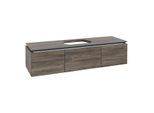 Villeroy und Boch Legato Waschtischunterschrank B76100RK 160x38x50cm, Waschtisch mittig, Stone Oak