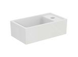 Ideal Standard Eurovit Plus Möbel-Handwaschbecken-Paket R0569TI Grau glänzend lackiert, 37x21x67cm, Hahnloch rechts