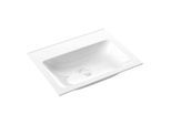 Emco Asis Mineralguss-Gäste-Waschtisch 957711462 weiß, Ø 600 mm, ohne Überlauf, mit 2 Hahnlöchern