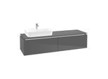 Villeroy & Boch Legato Waschtischunterschrank B763L0FP 160x38x50cm, mit LED-Beleuchtung, Glossy Grey