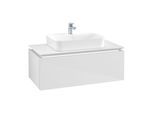 Villeroy & Boch Legato Waschtischunterschrank B755L0DH 100x38x50cm, mit LED-Beleuchtung, Glossy White