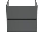 Ideal Standard Eurovit Plus Möbeldoppelwaschtischunterschrank R0259TI Grau glänzend lackiert, 60x44x55cm, 2 Auszüge