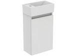 Ideal Standard Eurovit Plus Möbel-Handwaschbecken-Paket R0570WG Hochglanz weiß lackiert, 37x21x67cm, Hahnloch links