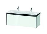Duravit XViu Waschtisch-Unterschrank XV4613OB285P 120x48cm, 1 Auszug, schwarz matt, Rahmen P, weiß hochglanz
