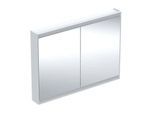 Geberit One Spiegelschrank 505815002 120 x 90 x 15 cm, weiß/Aluminium pulverbeschichtet, mit ComfortLight, 2 Türen