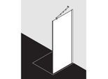 Kermi Filia XP Seitenwand FXTWD08320VPK 83x200cm, silber hochglanz, ESG klar Clean, auf Duschplatz