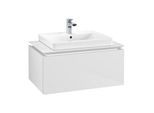 Villeroy & Boch Legato Waschtischunterschrank B678L0DH 80x38x50cm, mit LED-Beleuchtung, Glossy White