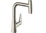 hansgrohe Talis Küchenarmatur 72824800 Edelstahl-optik, Ausziehbrause, 2et