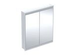 Geberit One Spiegelschrank 505802002 75 x 90 x 15 cm, weiß/Aluminium pulverbeschichtet, mit ComfortLight, 2 Türen