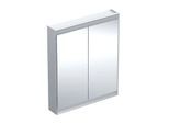 Geberit One Spiegelschrank 505812001 75 x 90 x 15 cm, Aluminium eloxiert, mit ComfortLight, 2 Türen