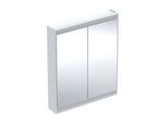 Geberit One Spiegelschrank 505812002 75 x 90 x 15 cm, weiß/Aluminium pulverbeschichtet, mit ComfortLight, 2 Türen