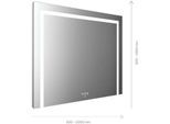 Emco Mi 220+ LED-Lichtspiegel 104140007000300 1400 x 700 mm, mit 3 Lichtausschnitten oben, rechts und links