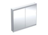 Geberit One Spiegelschrank 505804001 105 x 90 x 15 cm, Aluminium eloxiert, mit ComfortLight, 2 Türen