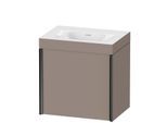Duravit XViu Waschtisch-Unterschrank XV4631NB243C 45x33,3cm, 1 Tür, rechts, ohne Hahnloch, schwarz matt, Rahmen C, basalt matt