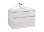 Villeroy & Boch Legato Waschtischunterschrank B679L0E8 80x55x50cm, mit LED-Beleuchtung, White Wood