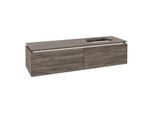 Villeroy und Boch Legato Waschtischunterschrank B765L0RK 160x38x50cm, Waschtisch rechts, mit LED-Beleuchtung, Stone Oak