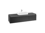 Villeroy & Boch Legato Waschtischunterschrank B761L0PD 160x38x50cm, mit LED-Beleuchtung, Black Matt Lacquer