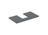 Geberit One Waschtisch-Platte 505272003 75 x 3 x 47 cm, lava/lackiert matt, Ausschnitt mittig