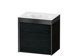Duravit XViu Waschtisch-Unterschrank XV4630NB216P 45x33,3cm, 1 Tür, links, ohne Hahnloch, schwarz matt, Rahmen P, Eiche schwarz