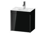 Duravit XViu Waschtisch-Unterschrank XV4630OB240C 45x33,3cm, 1 Tür, links, 1 Hahnloch, schwarz matt, Rahmen C, schwarz hochglanz