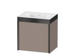 Duravit XViu Waschtisch-Unterschrank XV4631NB243P 45x33,3cm, 1 Tür, rechts, ohne Hahnloch, schwarz matt, Rahmen P, basalt matt