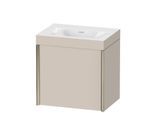 Duravit XViu Waschtisch-Unterschrank XV4630NB191C 45x33,3cm, 1 Tür, links, ohne Hahnloch, champagner matt, Rahmen C, taupe matt