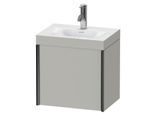 Duravit XViu Waschtisch-Unterschrank XV4630OB207C 45x33,3cm, 1 Tür, links, 1 Hahnloch, schwarz matt, Rahmen C, betongrau matt