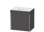 Duravit XViu Waschtisch-Unterschrank XV4630NB149C 45x33,3cm, 1 Tür, links, ohne Hahnloch, champagner matt, Rahmen C, graphit matt