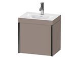 Duravit XViu Waschtisch-Unterschrank XV4630OB243C 45x33,3cm, 1 Tür, links, 1 Hahnloch, schwarz matt, Rahmen C, basalt matt