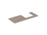 Geberit One Waschtisch-Platte 505325006 120 x 3 x 47 cm, Nussbaum hickory/Melamin Holzstruktur, Ausschnitt rechts
