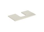 Geberit One Waschtisch-Platte 505273004 90 x 3 x 47 cm, sand-grau/lackiert hochglänzend, Ausschnitt mittig
