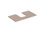 Geberit One Waschtisch-Platte 505273005 90 x 3 x 47 cm, Eiche/Melamin Holzstruktur, Ausschnitt mittig