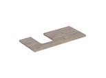 Geberit One Waschtisch-Platte 505294006 105 x 3 x 47 cm, Nussbaum hickory/Melamin Holzstruktur, Ausschnitt links