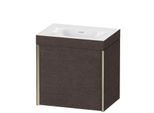 Duravit XViu Waschtisch-Unterschrank XV4630NB172C 45x33,3cm, 1 Tür, links, ohne Hahnloch, champagner matt, Rahmen C, eiche dunkel gebürstet
