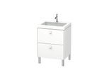 Duravit Brioso c-bonded Waschtisch mit Unterbau BR4700N1818 60x48cm, Weiß Matt, ohne Hahnloch
