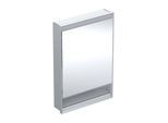 Geberit One Spiegelschrank 505821001 60x90x15cm, mit Nische, 1 Tür, Anschlag rechts, Aluminium eloxiert