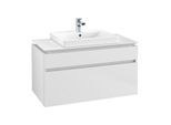 Villeroy & Boch Legato Waschtischunterschrank B68100DH 100x55x50cm, Glossy White