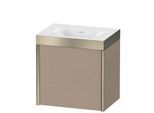 Duravit XViu Waschtisch-Unterschrank XV4631NB172P 45x33,3cm, 1 Tür, rechts, ohne Hahnloch, champagner matt, Rahmen P, eiche dunkel gebürstet