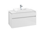 Villeroy & Boch Legato Waschtischunterschrank B681L0DH 100x55x50cm, mit LED-Beleuchtung, Glossy White