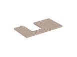 Geberit One Waschtisch-Platte 505293005 90 x 3 x 47 cm, Eiche/Melamin Holzstruktur, Ausschnitt links