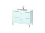Duravit Brioso c-bonded Waschtisch mit Unterbau BR4702N0909, 100x48, Lichtblau Matt, ohne Hahnloch