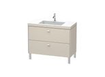 Duravit Brioso c-bonded Waschtisch mit Unterbau BR4702N9191, 100x48cm, Taupe, ohne Hahnloch