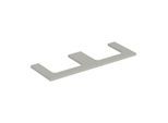 Geberit One Waschtisch-Platte 505286007 135 x 3 x 47 cm, greige/lackiert matt, Ausschnitt zweifach