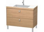 Duravit Brioso c-bonded Waschtisch mit Unterbau BR4702O1052 100x48cm, Europ. Eiche/Chrom, 1 Hahnl.