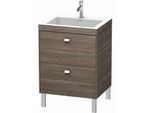 Duravit Brioso c-bonded Waschtisch mit Unterbau BR4700O1051, 60x48cm, Pine Terra/Chrom, 1 Hahnloch
