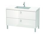 Duravit Brioso c-bonded Waschtisch mit Unterbau BR4703O1022 120x48cm, Weiß Hochgl./Chrom, 1 Hahnl.